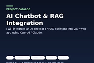 integrate an ai chatbot or rag assistant into your web app