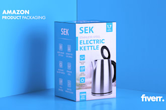 do amazon product packaging box and label design