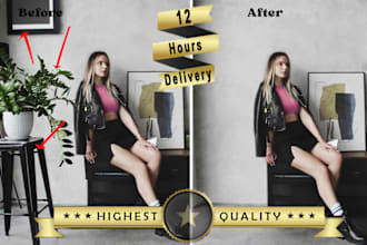 add remove object, do photoshop editing, background work, manipulation