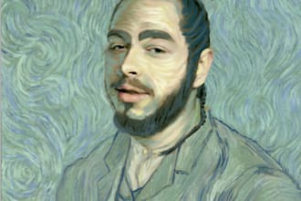 draw your portrait in van gogh style