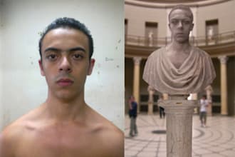 turn your portrait into a Greek Sculpture