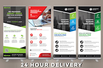 do awesome roll up banner design in 24 hours