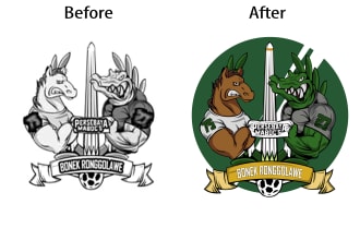 vector tracing or redraw logo and picture manually