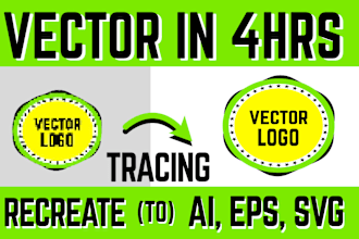 recreate logo vector tracing fix remake cleanup vectorize image to file ai svg