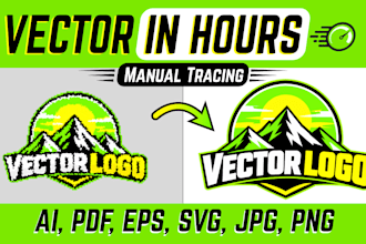 vectorize logo, convert image to vector, raster to vector redraw