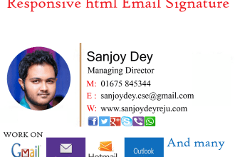 design email signature in mailchimp or getresponse