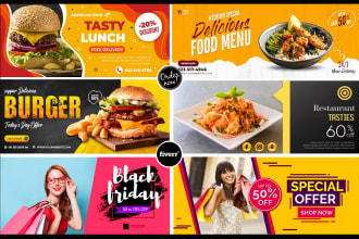 design social media banner, roll up banner, pvc and vinyl banner