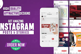 create the instagram post and stories