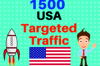 send 1500 USA targeted human traffic to your web or blog site