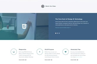 create a single page wordpress website