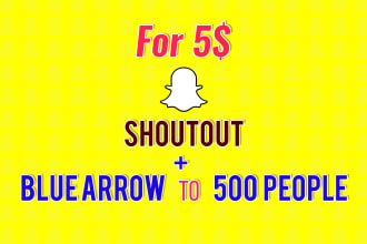 do snapchat shoutout, blue arrow to 3000 people