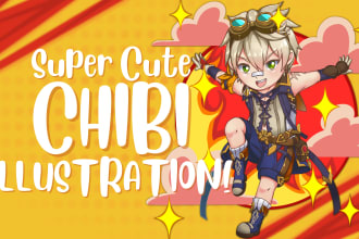 draw cute anime chibi illustration