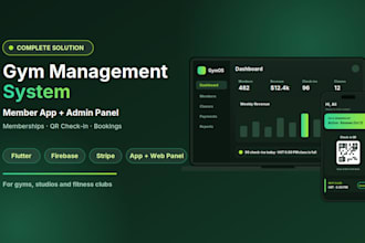 build a gym management system with mobile app and admin panel