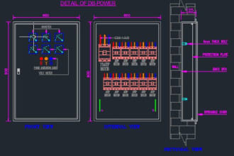 draw 2d and 3d electrical panel and distribution board using autocad