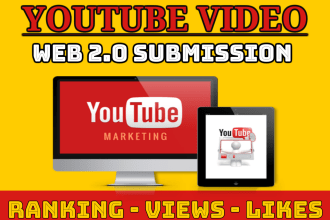 embed your youtube video into 300 web2 sites to get video ranking