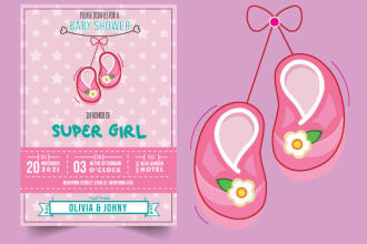create a baby announcement card,a baby shower for you
