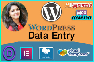 do wordpress data entry and woocommerce product listing
