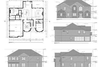 do architectural permit drawing set in autocad and revit