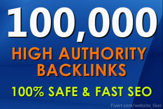 do 100,000 dofollow high pr backlinks for SEO