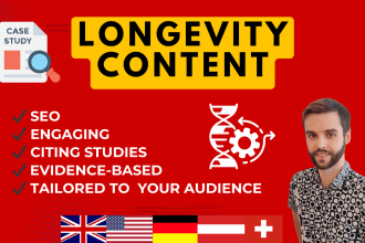 write medical content on longevity and anti aging