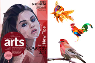 create a low poly art and portrait