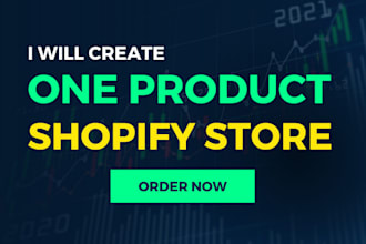 create one product or single product shopify store