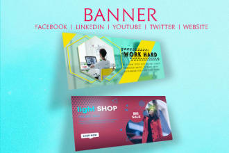 design facebook,twitter,linkedin,website banner and ad