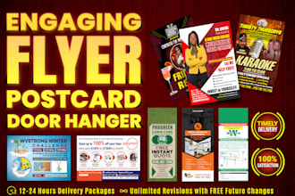 design an audience engaging flyer, postcard, door hanger