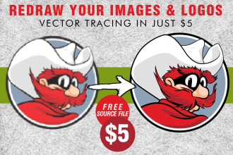 manual vector tracing, vector logo, redo, raster to vector