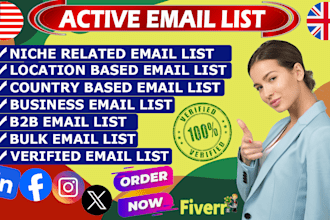 collect niche targeted valid active and bulk email list