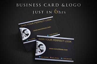 design professional business or visiting cards