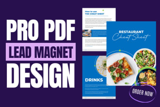 design PDF lead magnet and PDF ebooks