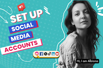 set up all your social media accounts and pages and optimize