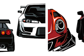 create stunning custom car illustration