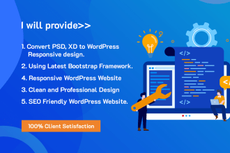convert psd to wordpress, xd to wordpress, html to wordpress, website
