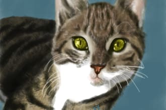 draw realistic pet portrait