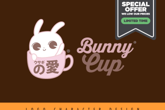 create a original cute kawaii logo for your business