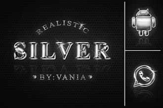 turn your text logo into realistic silver chrome 3d effect