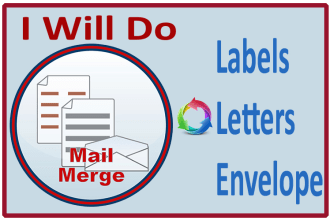 mail merge for mailing labels, letters or envelopes