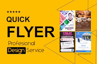 do quick flyer design, modify or redesign event flyer