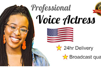 record a professional american female voiceover