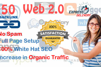 create 50 high quality web 2 0 backlinks