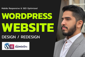 redesign or design wordpress website with elementor pro