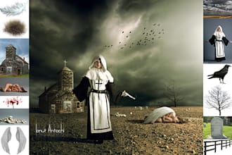 create image composition, photo manipulation and retouching