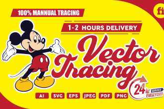 perfectly trace, redraw logo or image in vector
