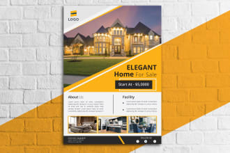 design real estate flyer, poster, and brochure in 24hours