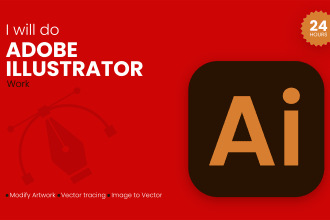 do professional adobe high quality illustration work or edit vector