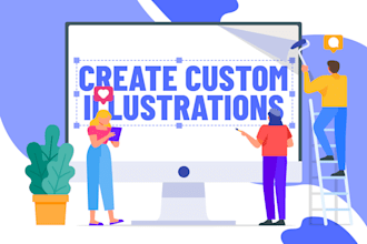 create flat illustration for your UI or web page