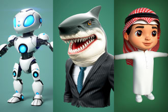 create a cool 3d character with textures