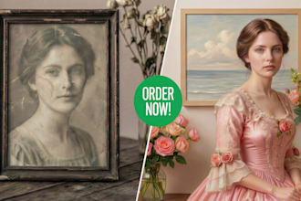 restore, retouch, colorize your old and damaged photos